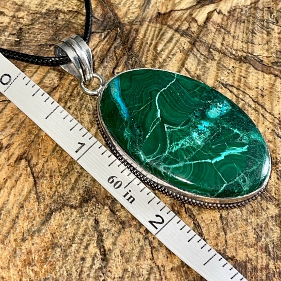 Azurite Malachite Crystal Pendant 2 1/4” - Picture 10 of 12